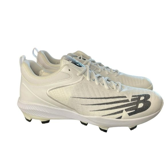 New Balance White FuelCell 4040v6 Molded Cleats Men\'s Baseball Shoes PL4040W6 main image 4
